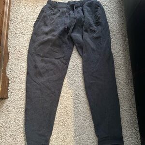 Puma Black Sweatpants with Tapered Legs